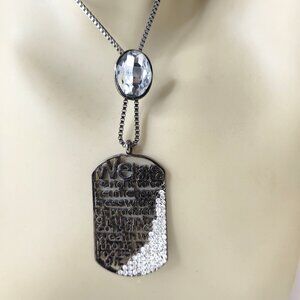 Inspirational Words Dog Tag Necklace